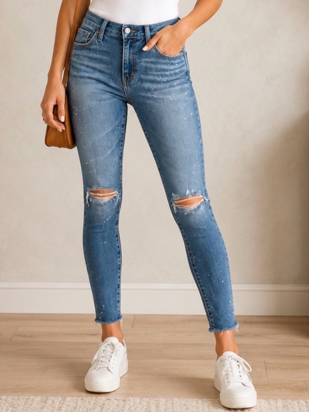AG Adriano Goldschmied The Legging Ankle Skinny Jeans 27 Distressed